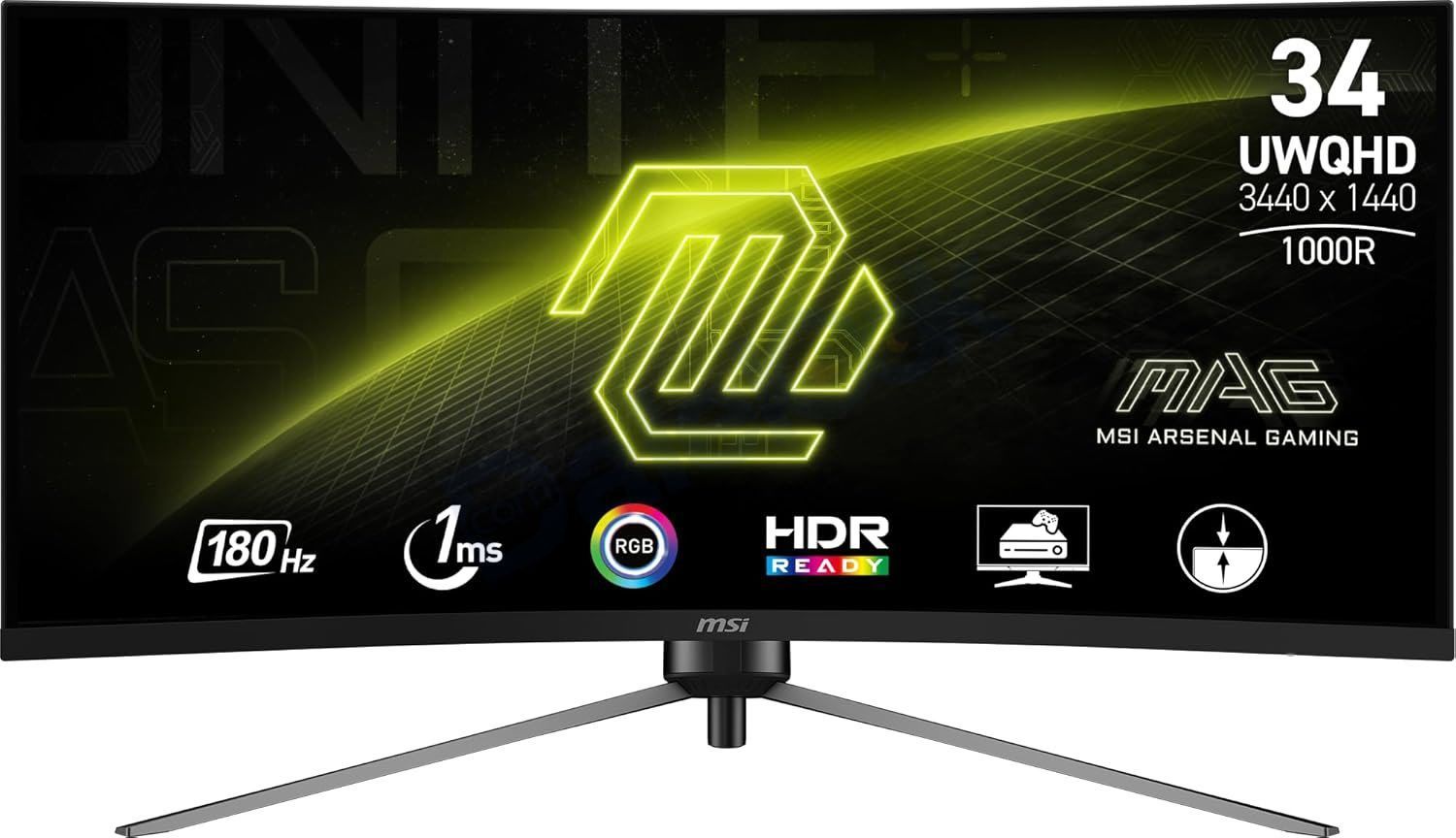 شاشة ألعاب msi MAG 345CQR 34 بوصة 3440 × 1440 (UWQHD) للبيع في دمشق