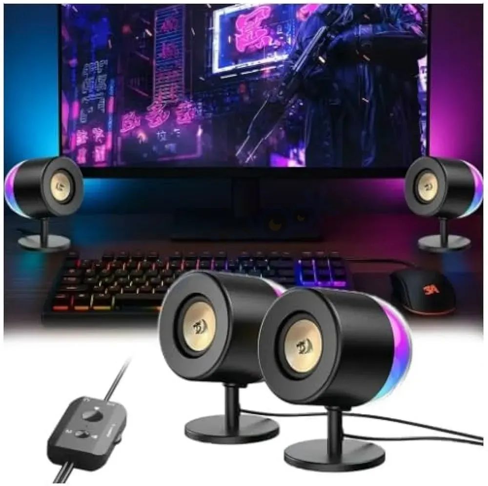 REDRAGON GS598 AHRI 2.0 مكبر صوت كمبيوتر متعدد الوسائط RGB.