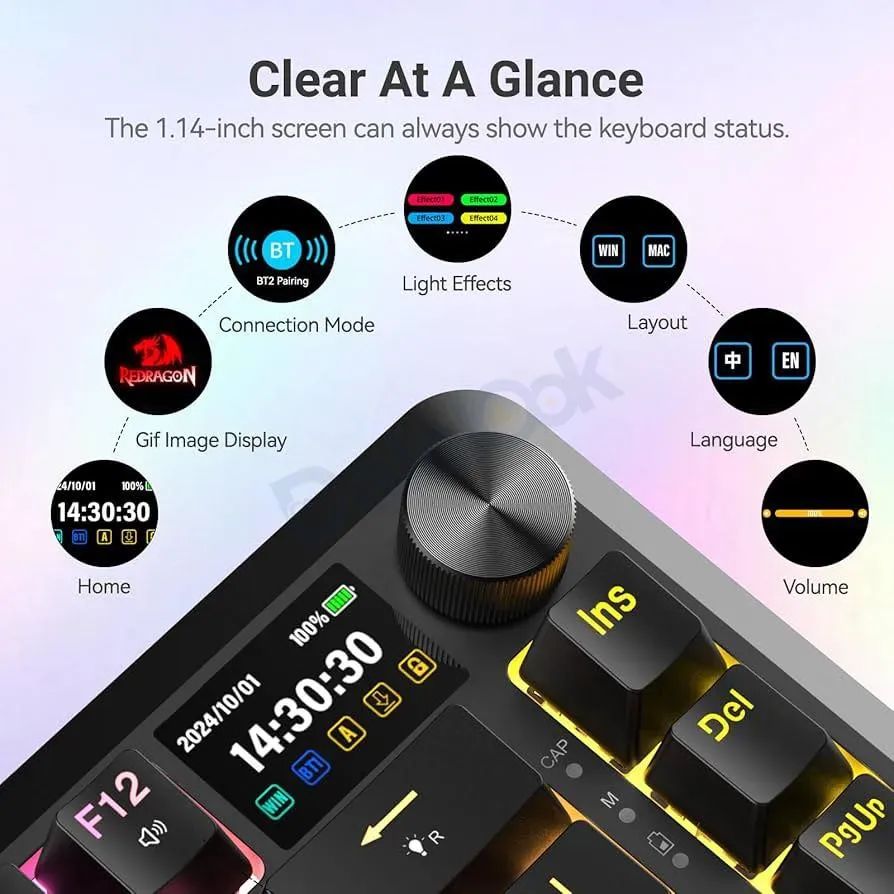 لوحة المفاتيح الميكانيكية اللاسلكية Redragon K708